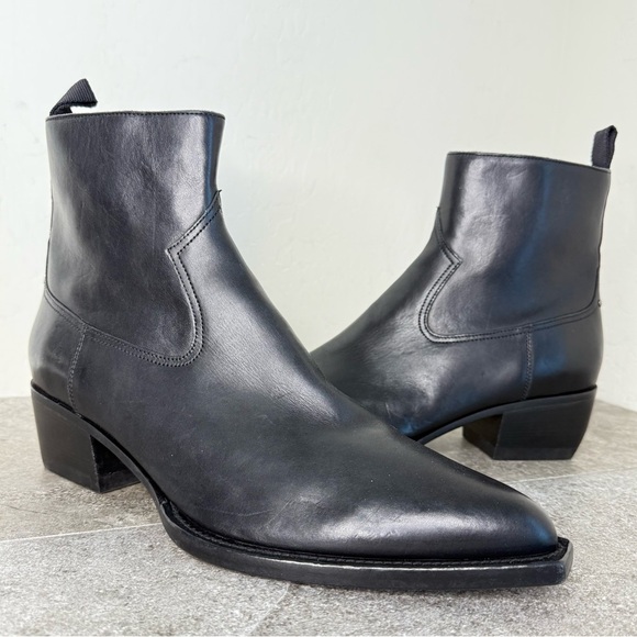 NEW GOLDEN GOOSE Debbie Low Black Leather Boots EU46 US13 - Picture 1 of 14